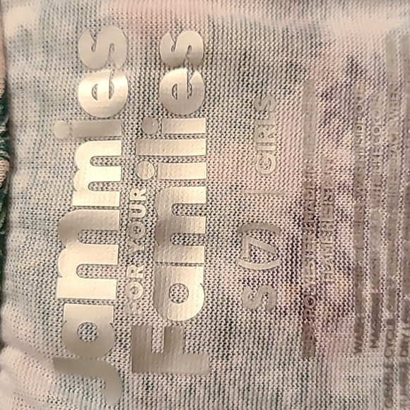 JAMMIES FOR FAMILIES GIRLS 2 PIECE GREEN PINES PAJAMA SET SIZE SMALL 6/7 - Picture 7 of 9